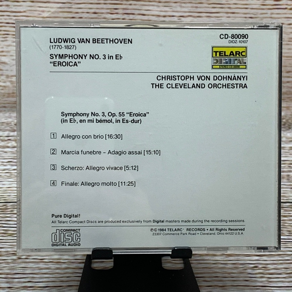 Beethoven Christoph von Dohnányi Cleveland Orchestra – Symphony No.3 [1984‎ CD] - Picture 2 of 6